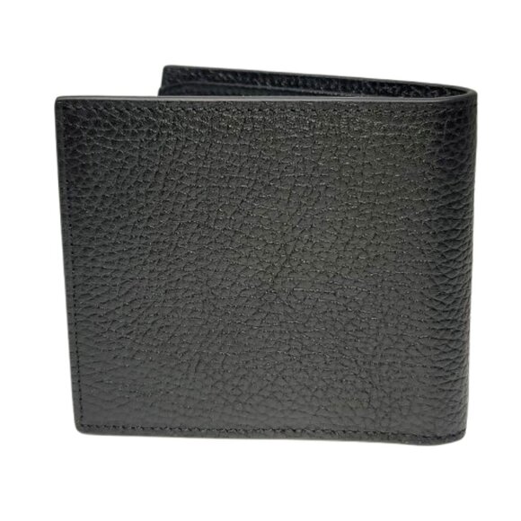 GUCCI BI-FOLD BLACK LEATHER WALLET WITH LOGO - Picture 2 of 4